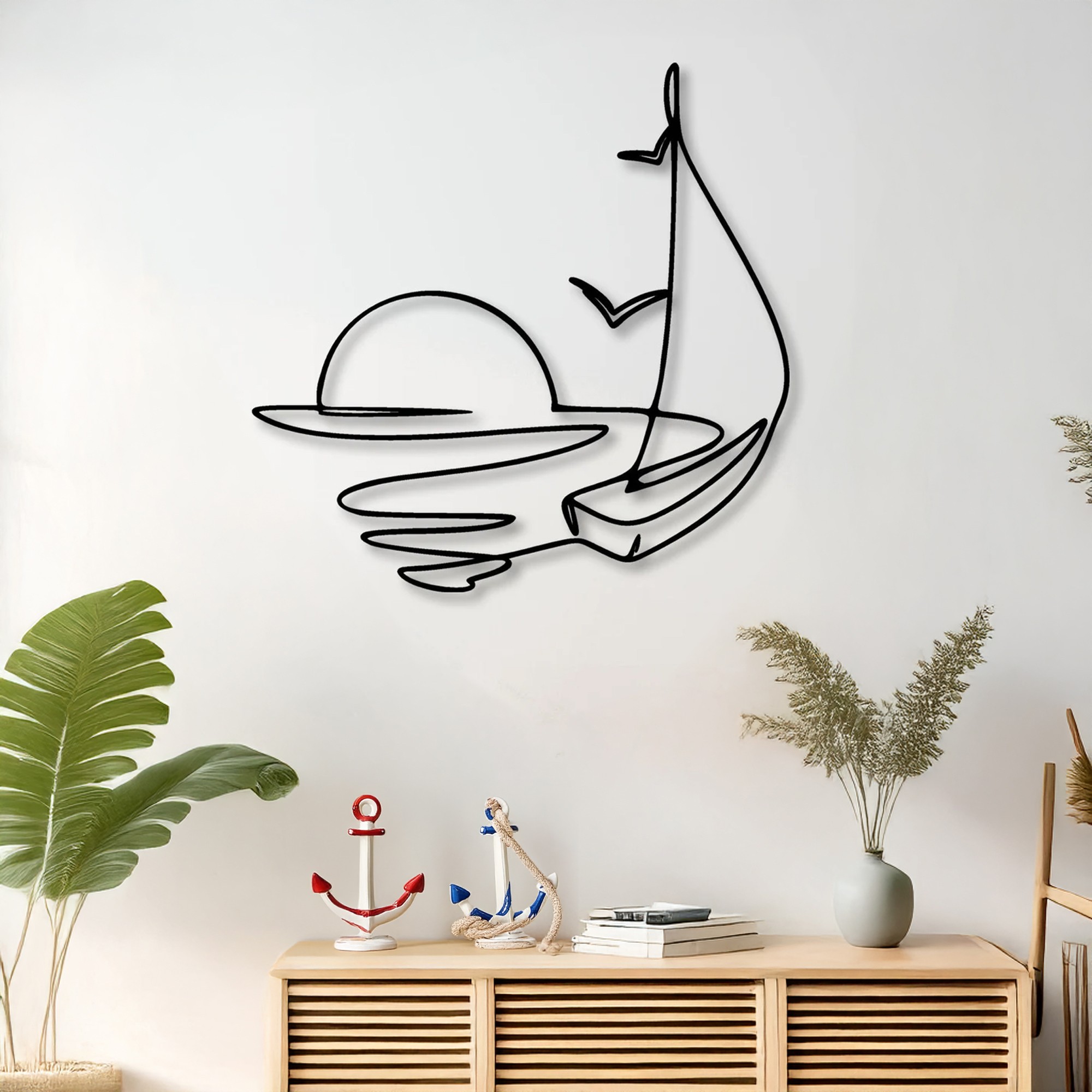 Decoratiune de perete, DCV-1034-MT, Dimensiune: 50 x 35 cm, Negru