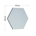 Oglinda decorativa, Siam, Zeo, 70x60x2.2 cm, MDF , Negru