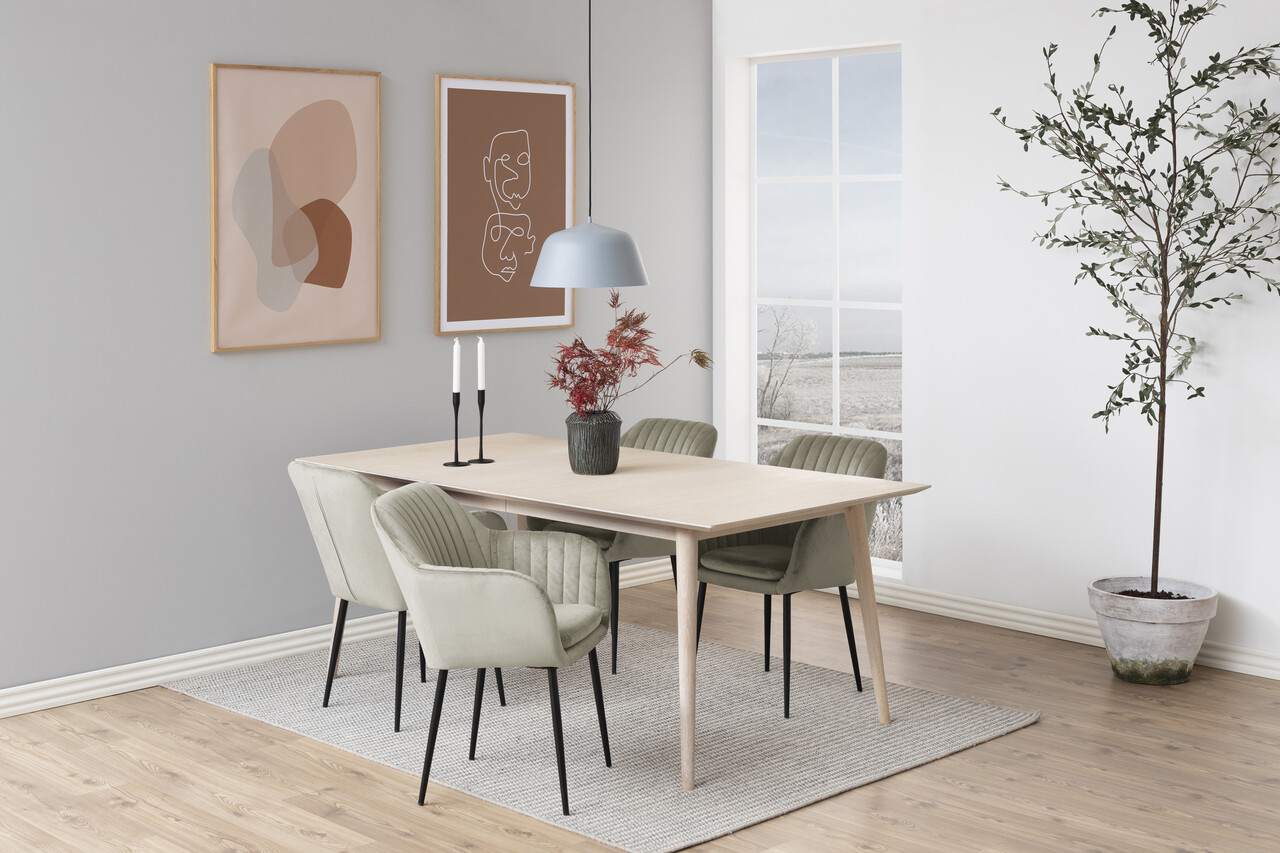 Scaun Emilia, Actona, 57x61x83 cm, catifea/otel, bej nisip - view 5