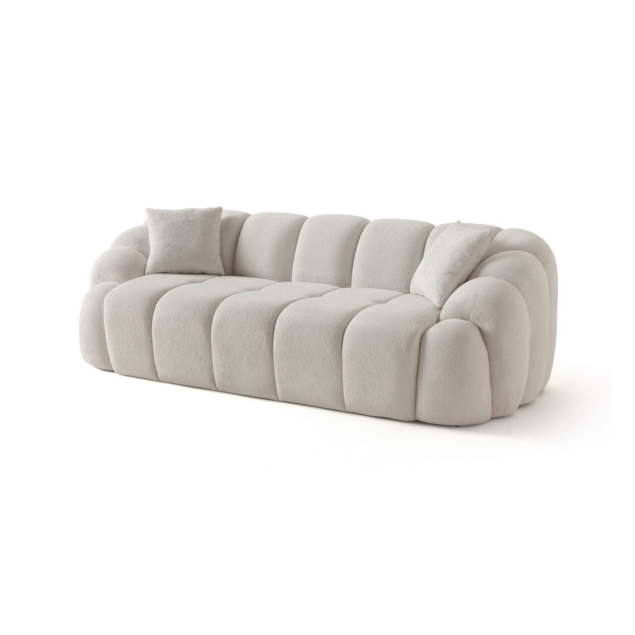 Canapea 3 locuri, Atelier del Sofa, 752EST1129, Lemn de carpen/PAL melaminat, Alb - view 3