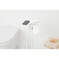 Suport hartie igienica si perie toaleta, Brabantia, MindSet, 29x12.5x75.5 cm, otel, Alb