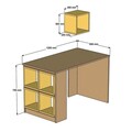 Birou, Hommy Craft, Box, 120x75x65 cm, Maro/Crem