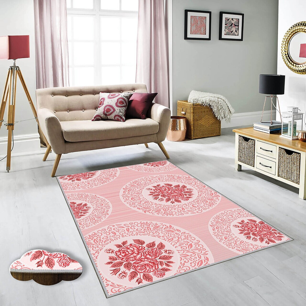 Covor, Eexfab1069-2, 100x150 cm, Poliester, Multicolor