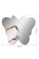 Oglinda decorativa, Mirrorland, Butterfly Silver, Oglindă indestructibilă cu obturator, Argintiu