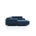 Coltar extensibil dreapta 6 locuri ELTAP, Rod-39, Rodrigo, 345x202x90 cm, lemn/poliester, albastru deschis