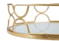 Tava pentru servire Glamy Circle, Mauro Ferretti, Ø 28X8.5 cm, fier, auriu