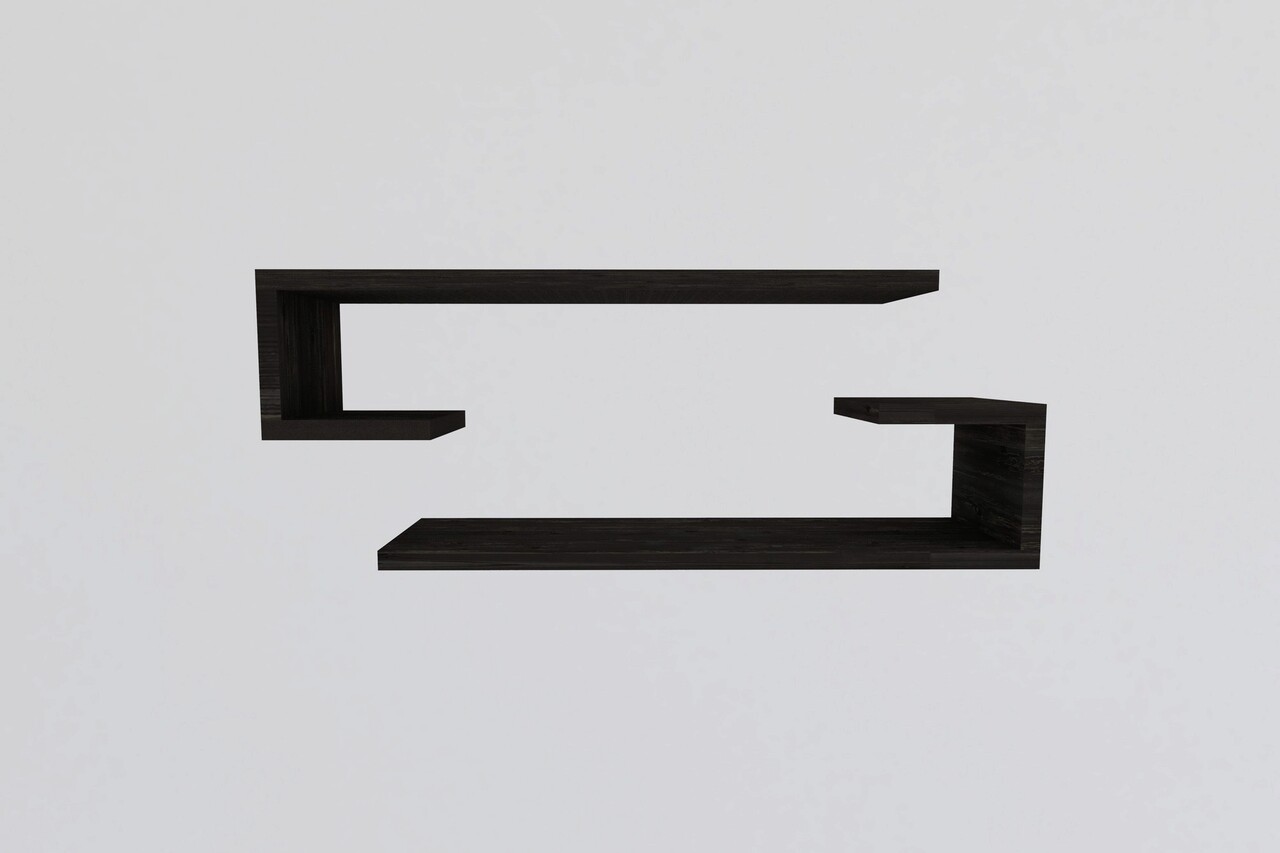 Raft de perete, Asse Home, Eldo, 60x15x19.6 cm, PAL , Maro inchis - 2 | YEO