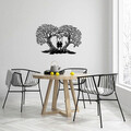 Decoratiune de perete, Love, metal, 65 x 43 cm, negru