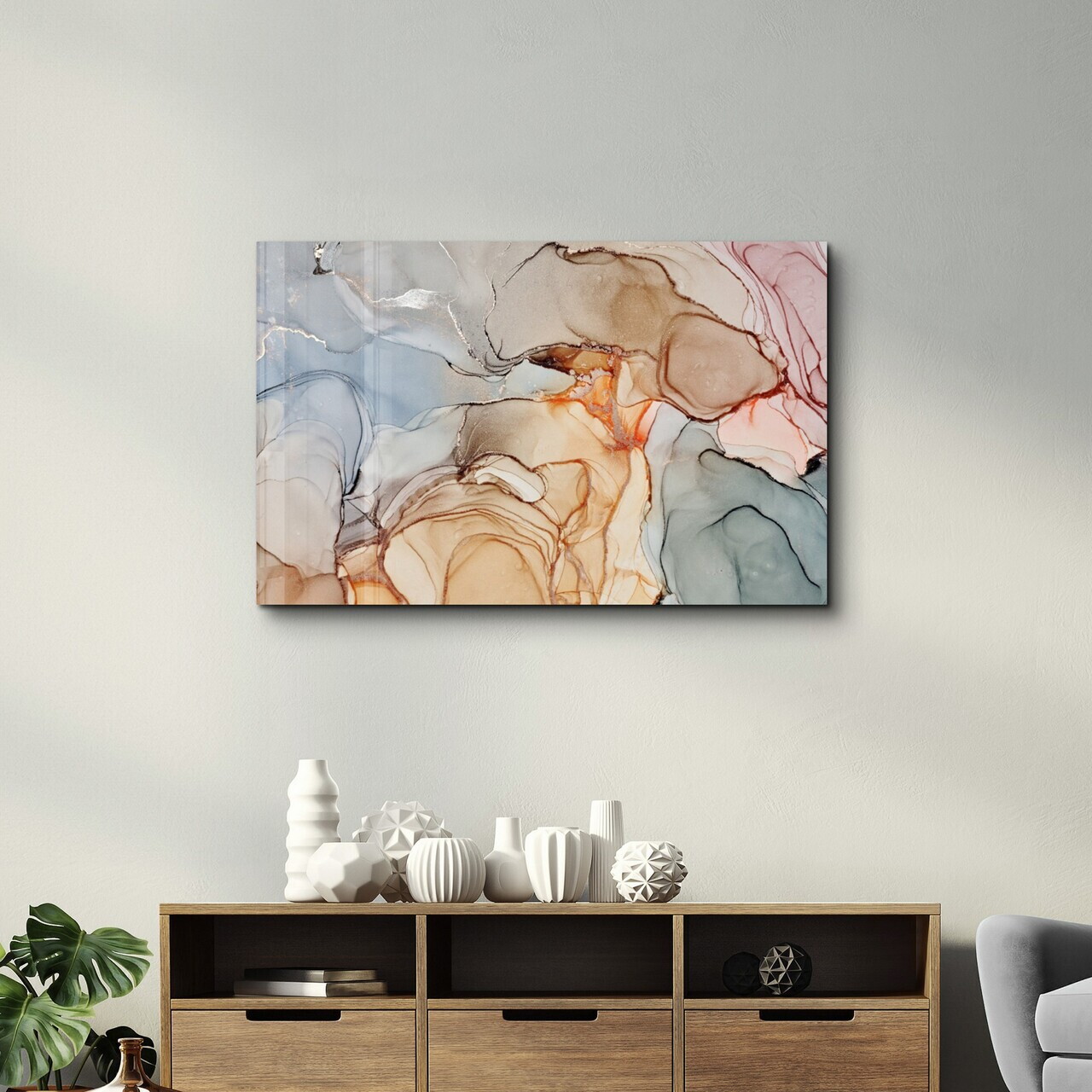 Tablou decorativ, OGLS-7080, Dimensiuni: 70 x 110 cm, Multicolor — imaginea 2