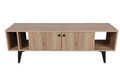 Comoda TV, Mod Design, Sidney, 150x40x50 cm, Stejar / Negru