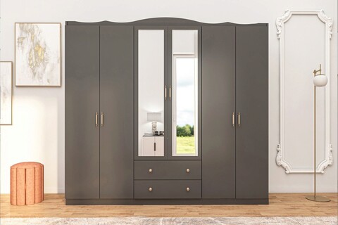 Dulap pentru haine, Glenevis, Lavinia 026, 210x186x50 cm, Antracit Glenevis
