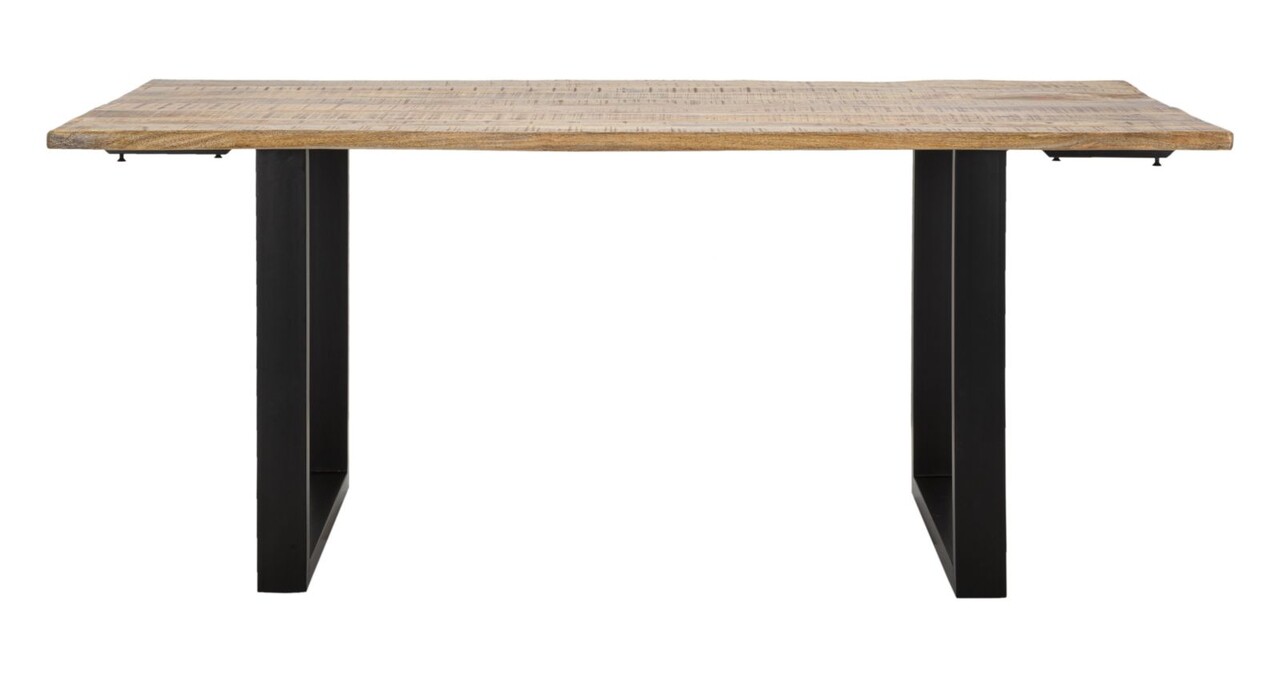 Masa extensibila Edge, Mauro Ferretti, 280-180 x 90 x 77 cm, lemn de mango/fier, maro/negru - view 10