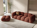 Canapea 4 locuri, Loretto, Cosmopolitan Design, 250x100x68 cm, tesatura structurata, corai