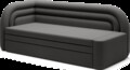 Canapea extensibila brat stanga 3 locuri, ELTAP, Fabillo, 223x86x80 cm, lemn/poliester, gri inchis