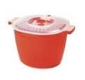 Recipient preparare paste in cuptorul cu microunde, Snips, 4 L, polipropilena, rosu