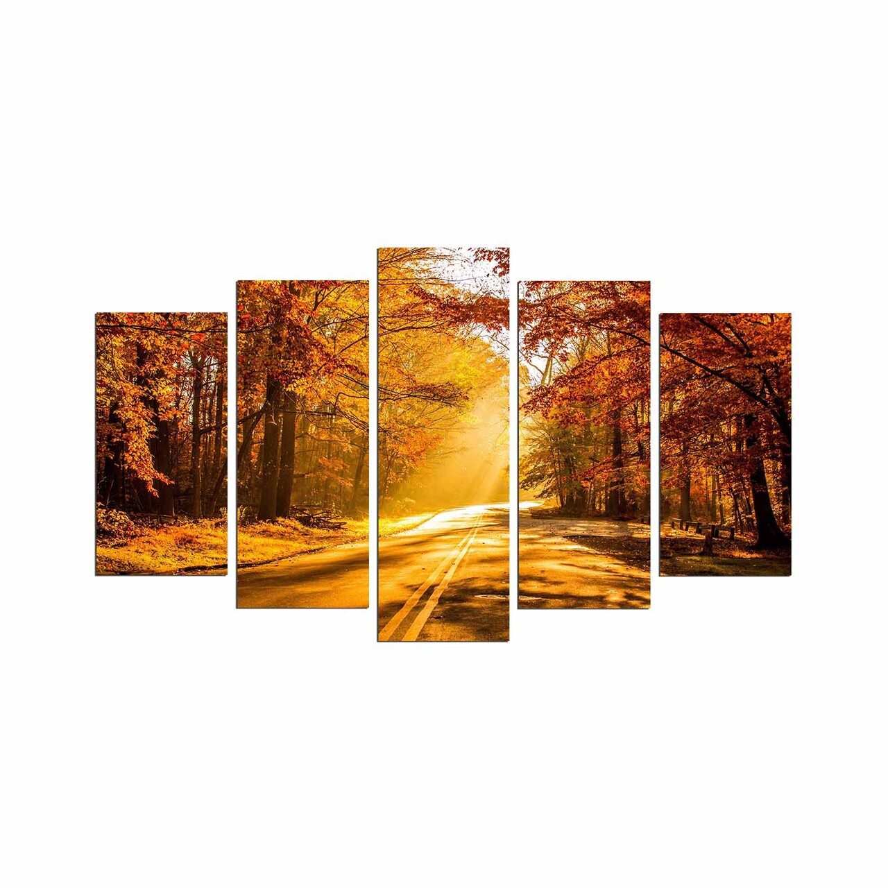Set 5 tablouri decorative, 5MX-88, 20 x 60 cm, Multicolor - view 2