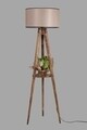 Lampadar cu raft, Luin, 8283-3, E27, 60 W, lemn/textil