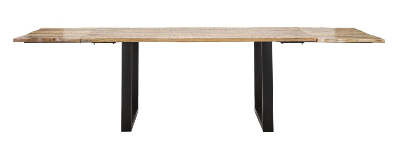 Masa extensibila Edge, Mauro Ferretti, 280-180 x 90 x 77 cm, lemn de mango/fier, maro/negru - view 7