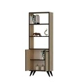 Biblioteca Diamond, Ametti, 60 x 35 x 180 cm, oak/antracit