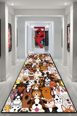 Covor, Dogs, 200x290 cm, Poliester, Multicolor