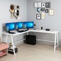 Birou, Minerva, Team L, 180x76x60 cm, PAL, Alb