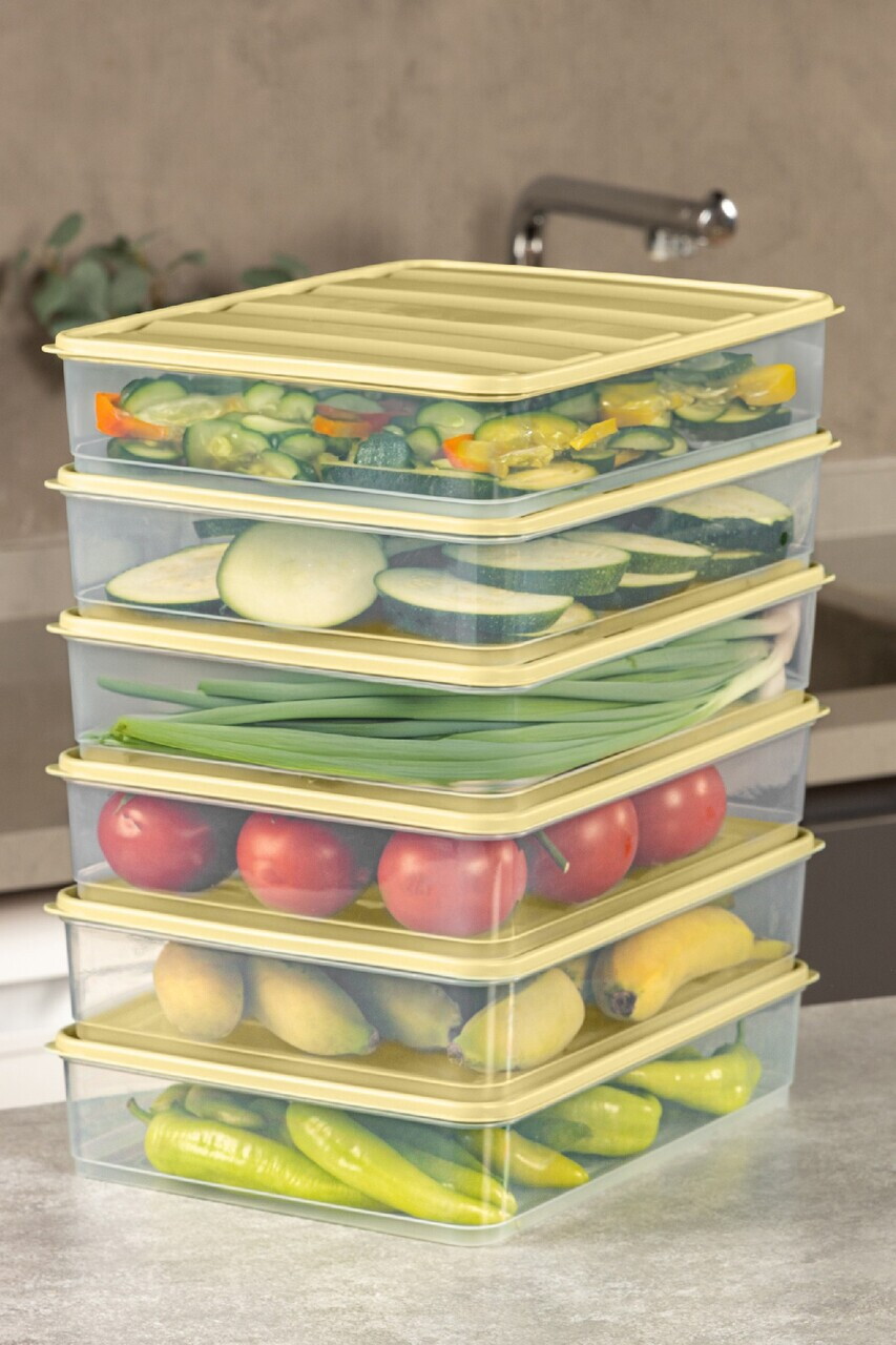 Set recipiente depozitare, Hermia, 964FRM5733, PLASTIC, Galben — imaginea 4