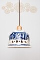 Lustra Radacini Laleaua decor albastru, Deco Republic, E27, 1x60W, ceramica autentica Corund