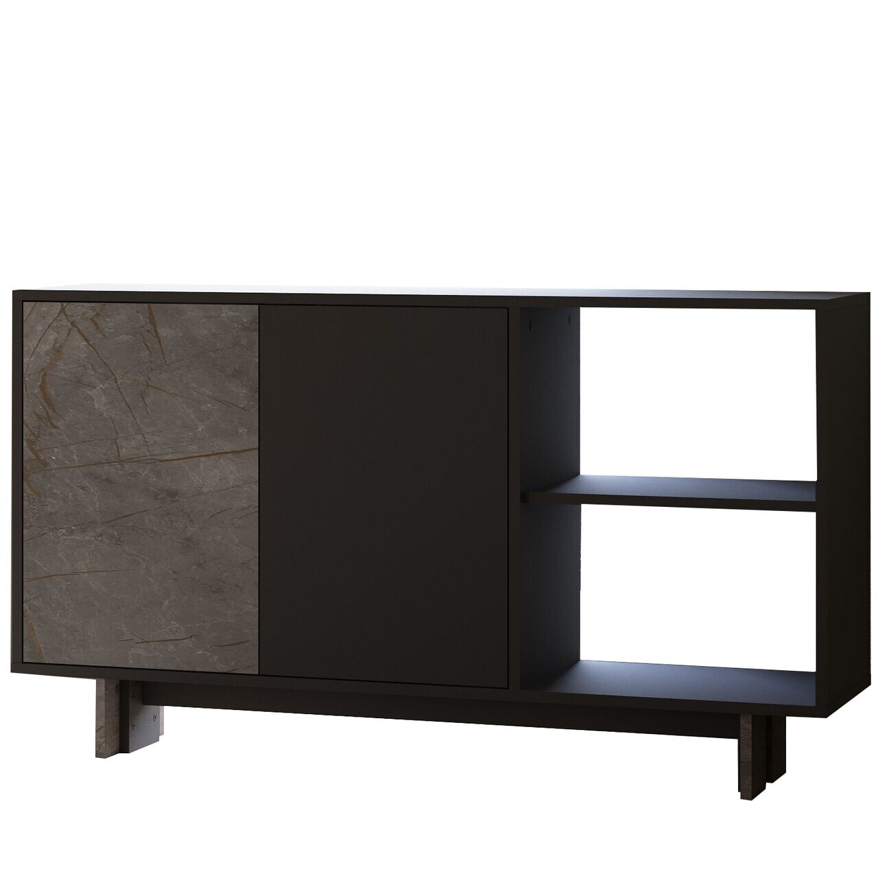 Consola, Hanah Home, Ravello, 140x80x35 cm, PAL, Marmură / Antracit — imaginea 5