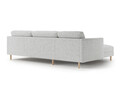 Coltar stanga 4 locuri, Eden, Micadoni, 286x150x90 cm, tesatura structurata, gri deschis melanj