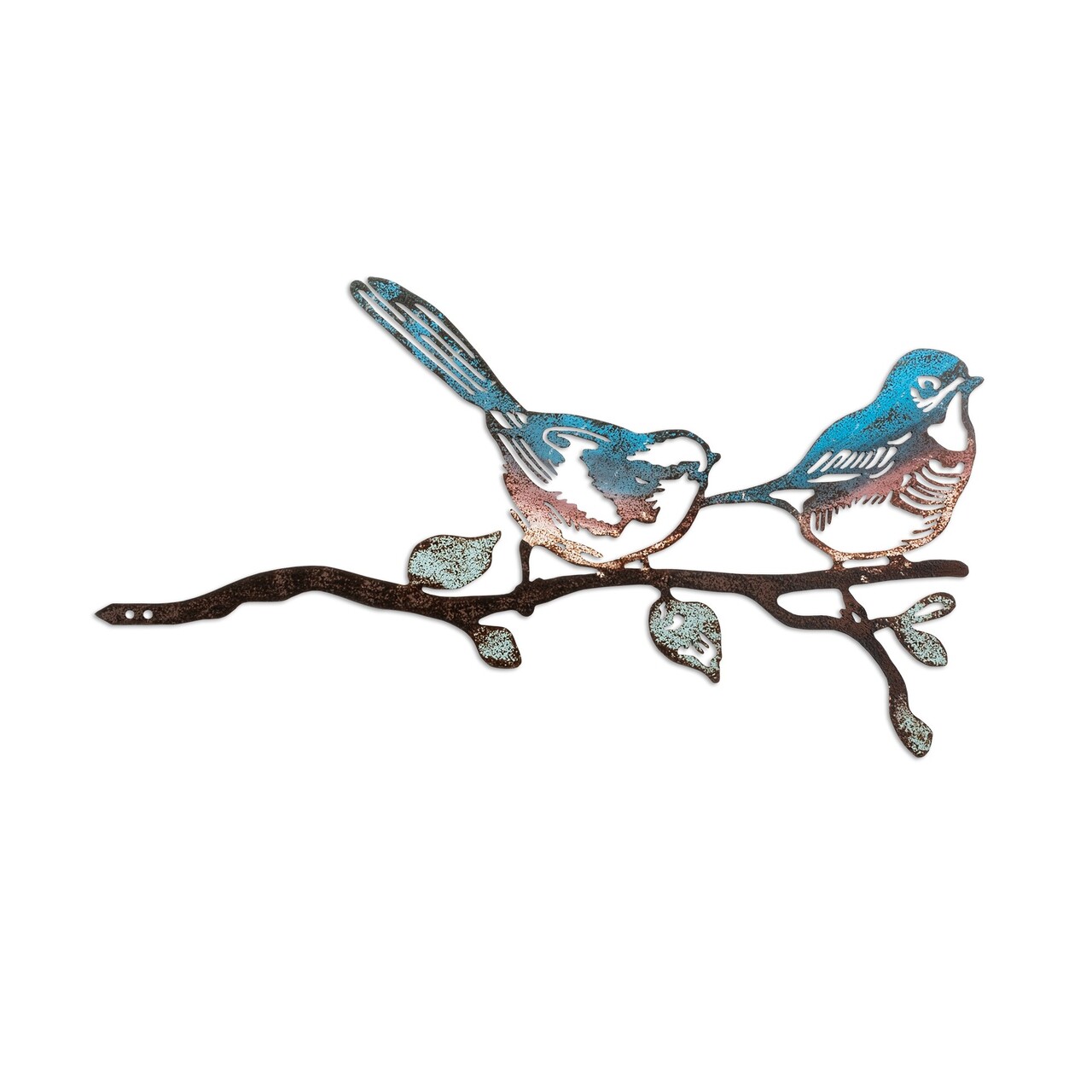 Obiect decorativ de grădină, Bird on the branch 24, 26x50 cm, Multicolor - imagine 4