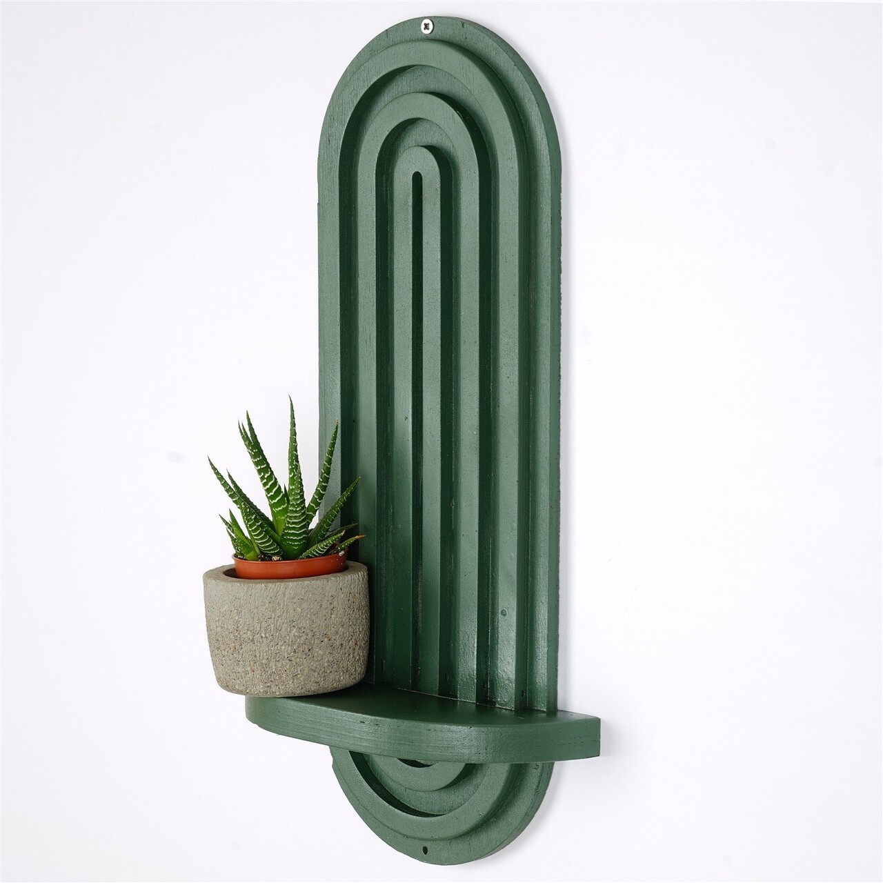 Raft de perete, Evila Originals, Raf268, 40x20x9 cm, Placaj, Verde - 1 | YEO