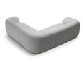 Coltar simetric 5 locuri, Kate, Micadoni, 252x252x76 cm, tesatura structurata, gri deschis melanj