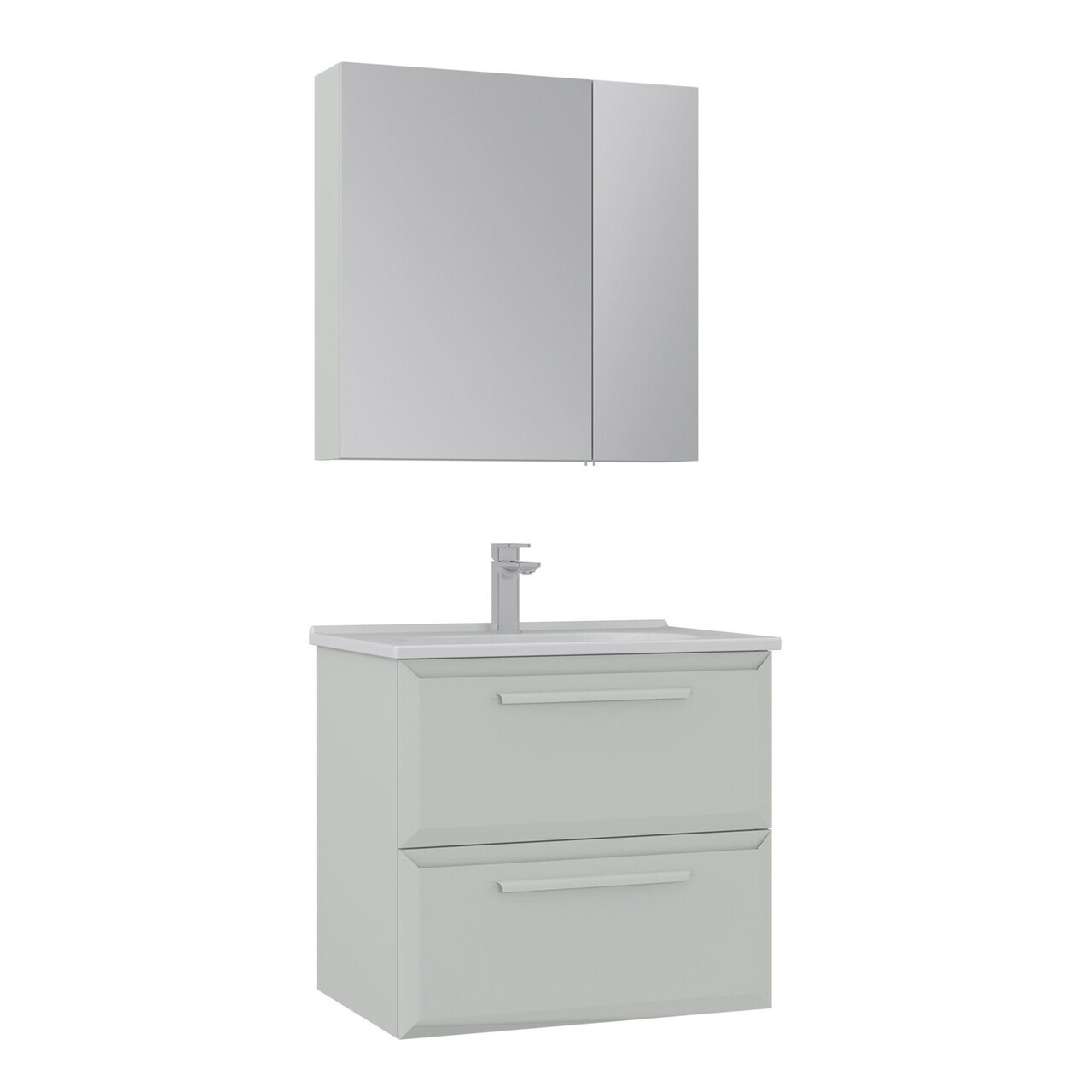 Set Dulap de Baie cu Chiuvetă și Oglindă (2 Piese), Hanah Home, Nuvola 65 v2, Casmir — imaginea 4