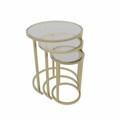 Set masute 3 piese, Hanah Home, Milas 3, Auriu