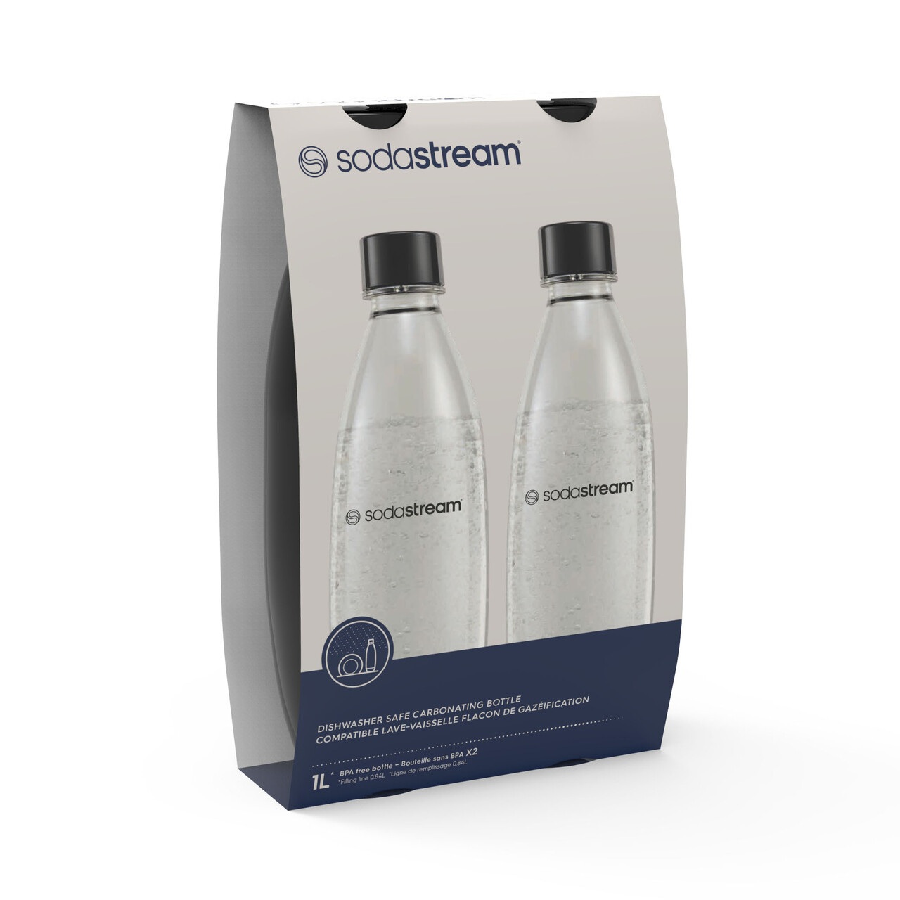 Set 2 sticle carbonatare "Fuse", plastic, 1L, Negru - SodaStream - view 5