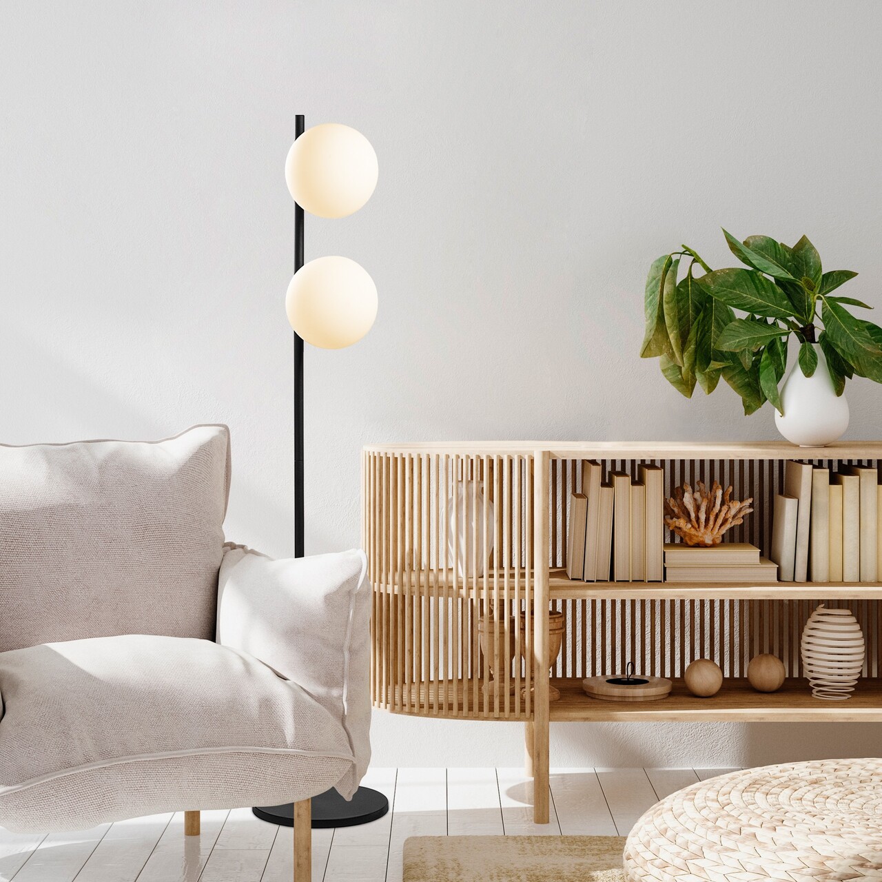 Lampadar, L'essentiel Maison, 521SHN2260, Negru - view 3
