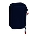 Set penar triplu 37 piese, Safta, Univeristy, 12.5 x 19.5 x 5.5 cm, poliester, multicolor