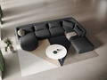 Coltar panoramic dreapta 6 locuri, Tulum, Cosmopolitan Design, 330x255x70 cm, catifea, gri