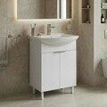 Dulap de baie cu chiuvetă, Hanah Home, Purus 55, Alb