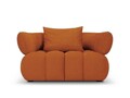 Fotoliu, Reese-192, Micadoni Home, 144x100x84 cm, catifea structurata, teracota