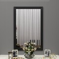 Oglinda decorativa, Siam, Lipa, 50x75x2 cm, MDF , Negru