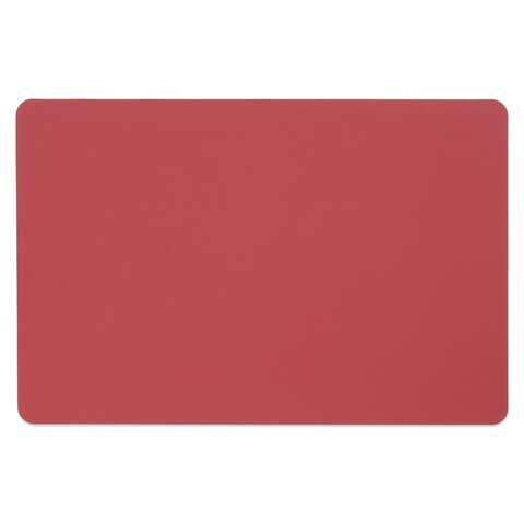 Suport farfurie, lara, 43.5 x 28.5 cm, piele ecologica, rosu