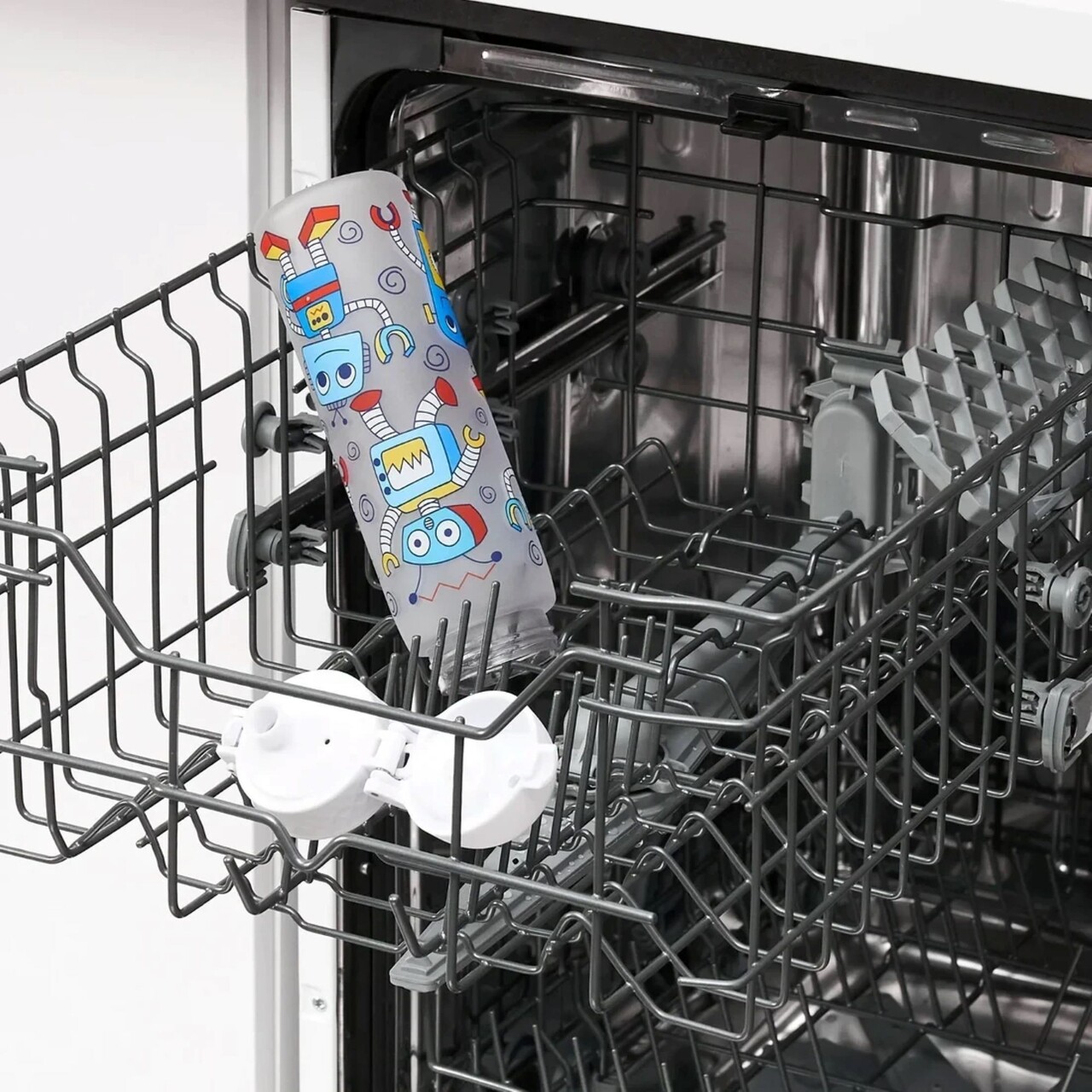 Sticla apa pentru copii Slim, recyclon, 500ml, Robots - Ion8 - imagine 10