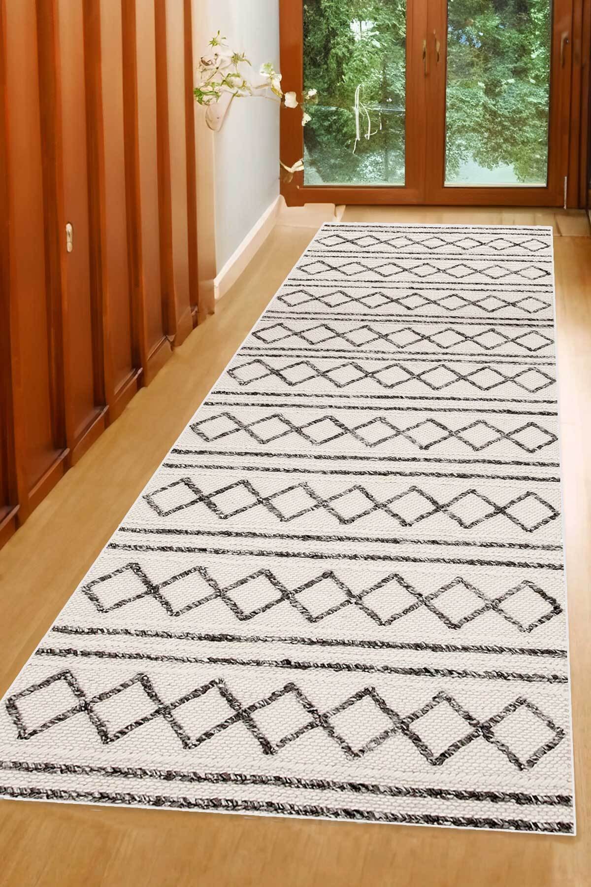 Covor, DC-7205-YOLLUK-28, 120x250 cm, Poliester, Bej
