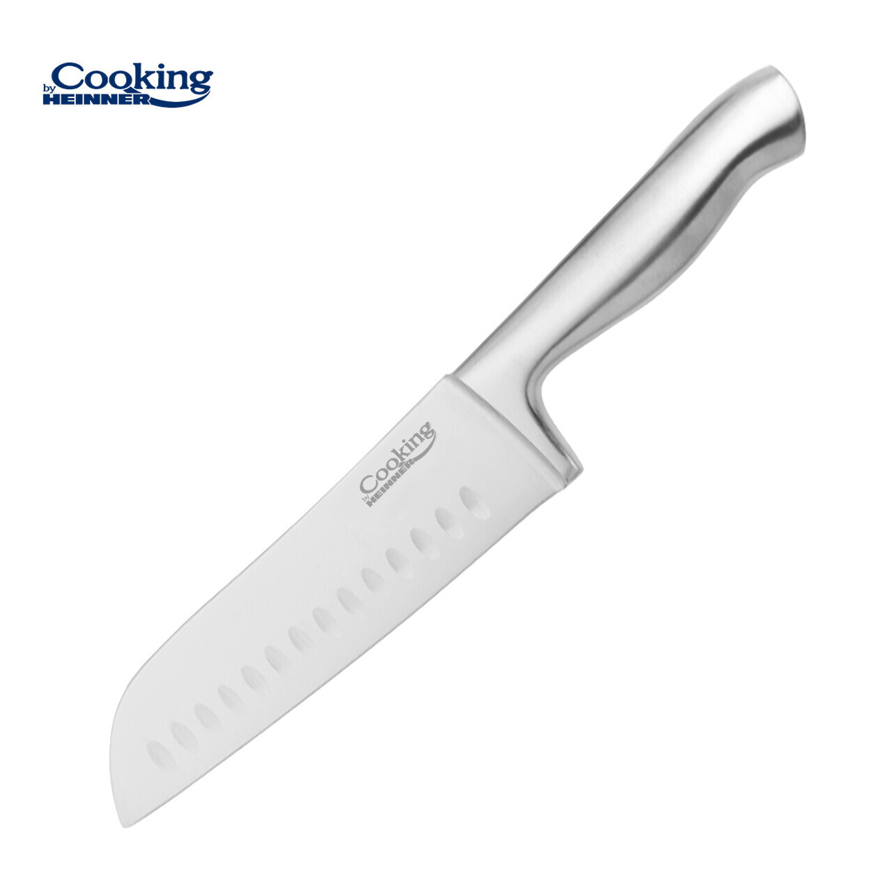 Cutit Santoku Stone Chef, Cooking by Heinner, 18 cm, inox, argintiu — imaginea 2