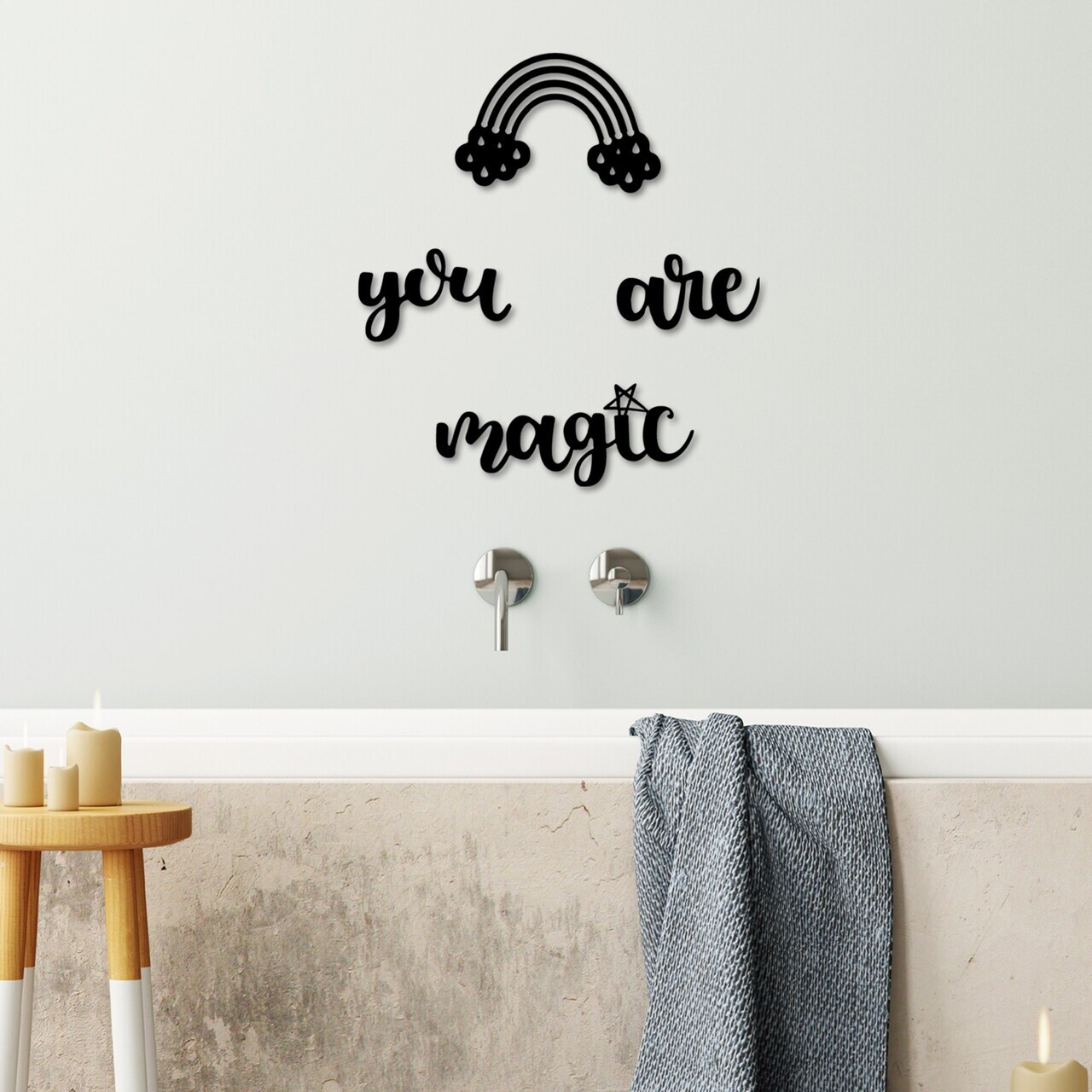 Decoratiune de perete, You're Magic, Dimensiune: 30 x 19 cm (1 bucată), Negru — imaginea 3