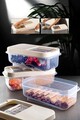 Set recipiente depozitare, Okko - Kitchen, 639OKK1116, Plastic , 34.5x19x2.5 cm, 5 L, 3 piese, Crem