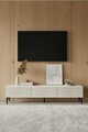 Comoda TV, Hanah Home, Didema 180, 180x40.5x30 cm, Alb / Travertin