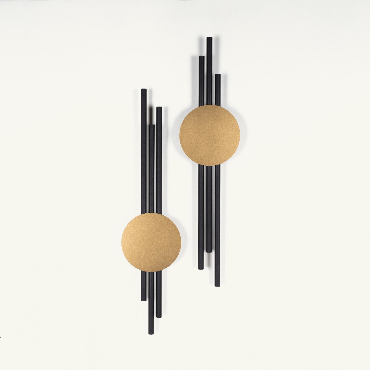 Decoratiune de perete, Antique Lines Set, Dimensiune: 13,5 x 60 cm (2 bucăți), Negru - view 4