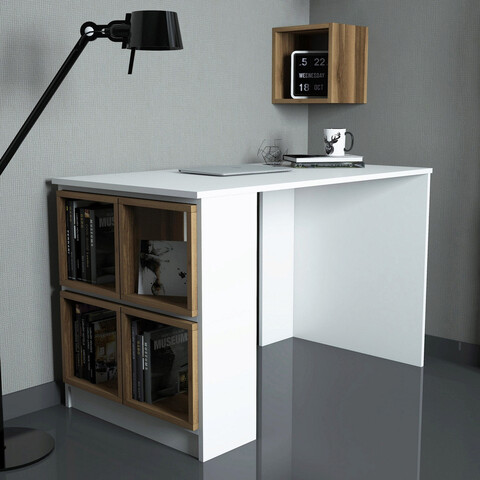 Birou, hommy craft, box, 120x75x65 cm, alb / nuc